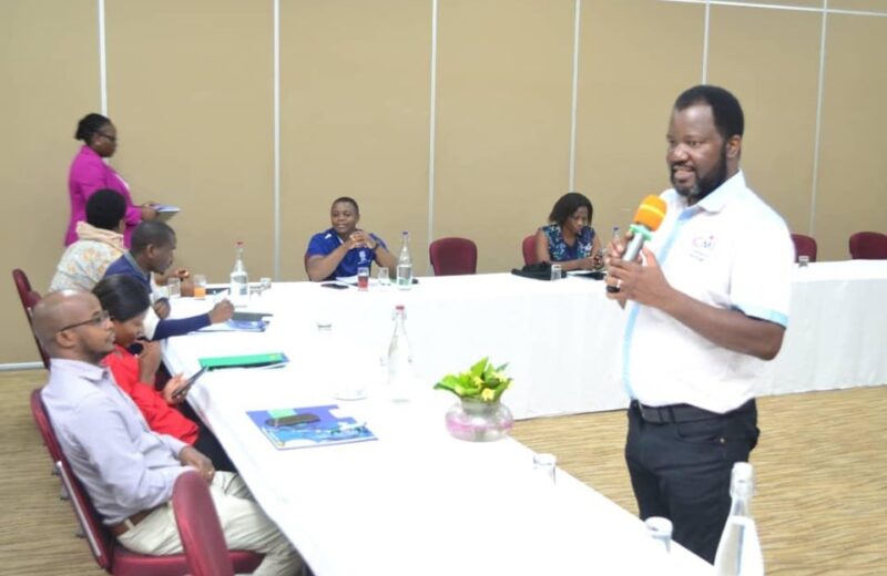 Benson Mukandiwa addressing participants during a training session