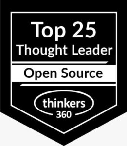 Thinkers360 Top 25 Thought Leader badge for Open Source